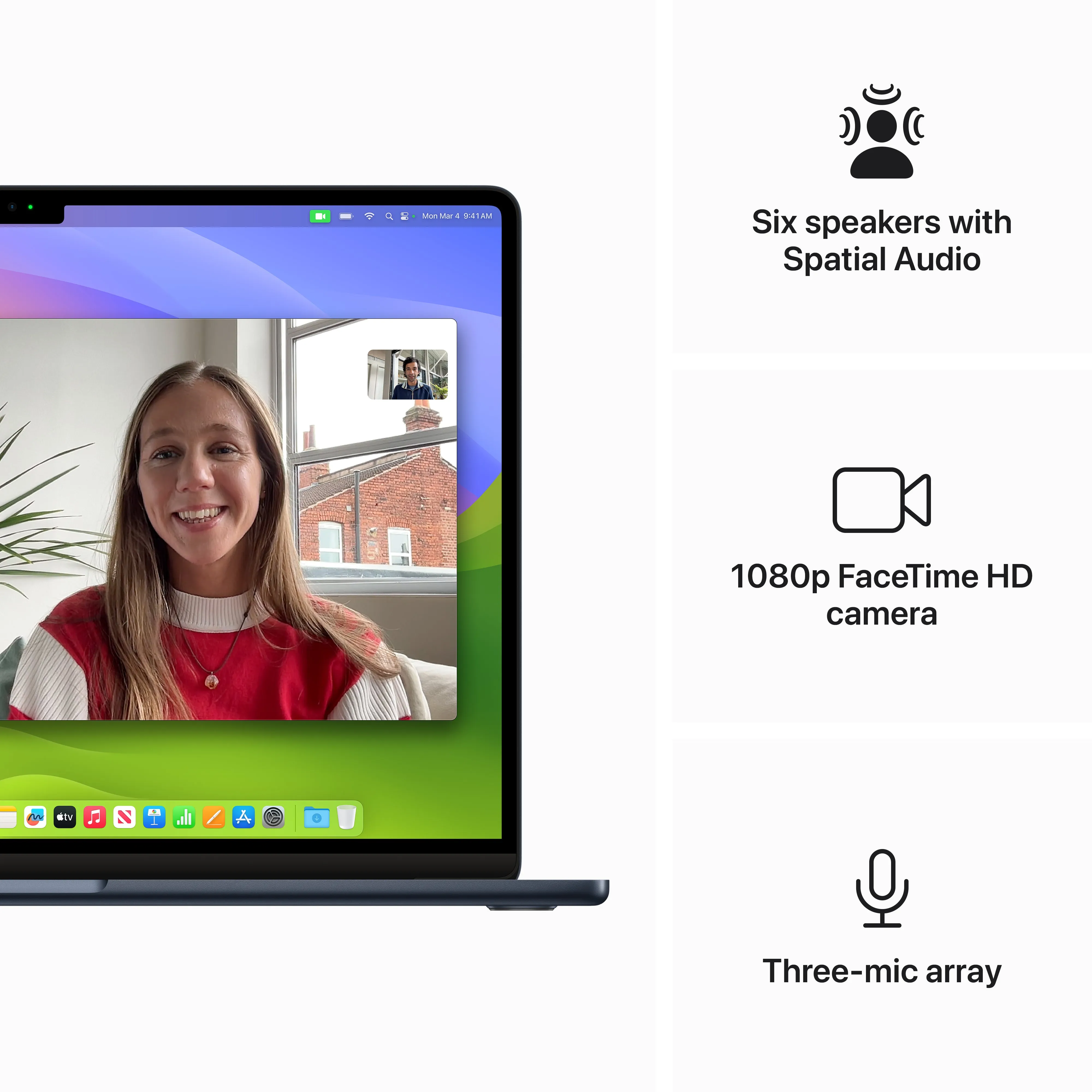15-inch MacBook Air - M3 (8-Core CPU and 10-Core GPU) - Midnight