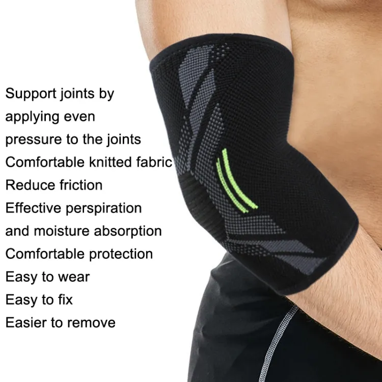 1pair Three-Dimensional Compression Belt Tightens Comfortable Breathable Warm Elbow Pads(M)