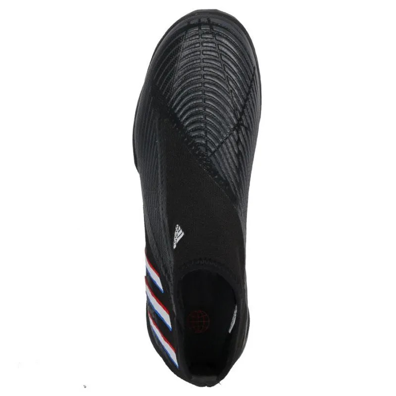 adidas Predator Edge.3 Laceless TF Artificial Turf Soccer Shoes - Core Black/Cloud White/Vivid Red
