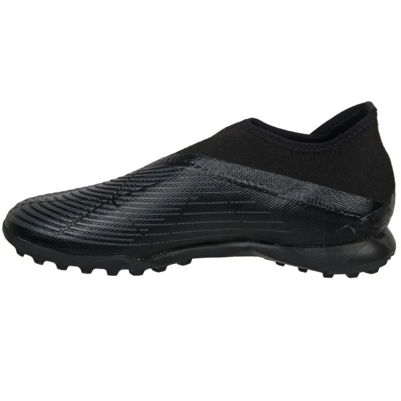 adidas Predator Edge.3 Laceless TF Artificial Turf Soccer Shoes - Core Black/Cloud White/Vivid Red