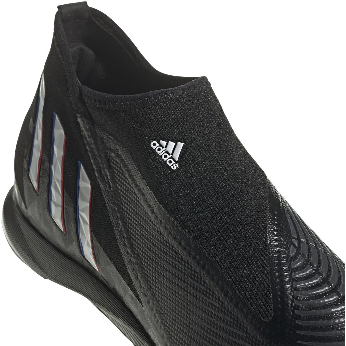 adidas Predator Edge.3 Laceless TF Artificial Turf Soccer Shoes - Core Black/Cloud White/Vivid Red