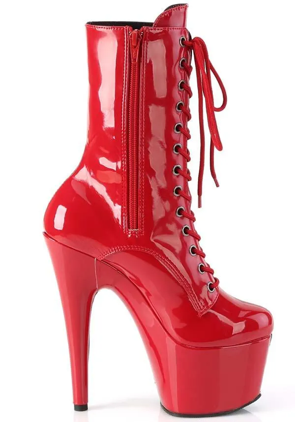 ADORE-1040TT [Red/Black Patent] | PLATFORM BOOTS [IN STOCK] [FAULTY]**