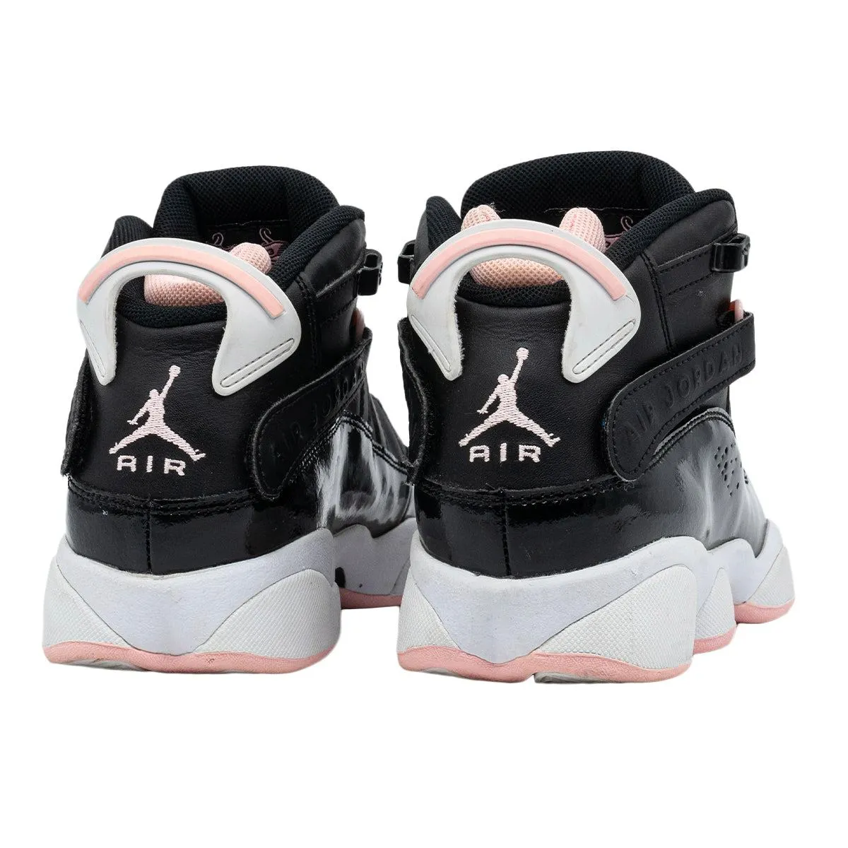 Air Jordan 6 Rings Sneakers Leather Black Colour For Kids