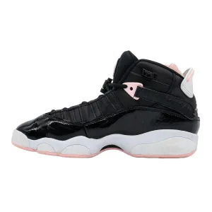 Air Jordan 6 Rings Sneakers Leather Black Colour For Kids
