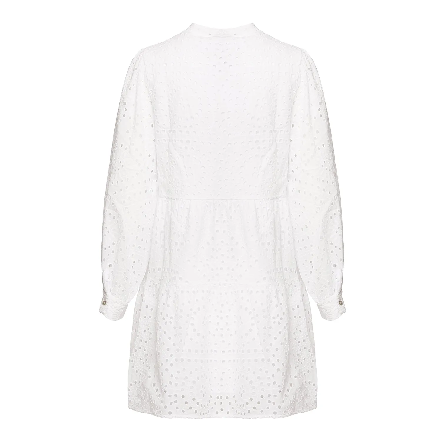Alexa Dress Cotton Broderie - White
