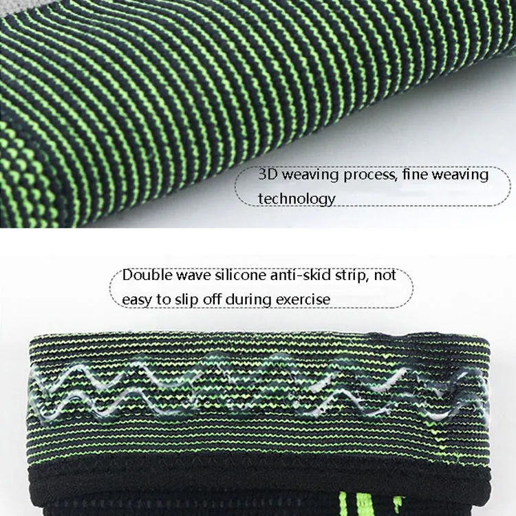 Anti-Sprain Silicone Ankle Support Basketball Football Hiking Fitness Sports Protective Gear, Size: XL (Black Green)