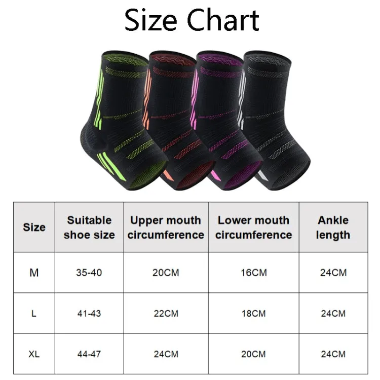 Anti-Sprain Silicone Ankle Support Basketball Football Hiking Fitness Sports Protective Gear, Size: XL (Black Green)