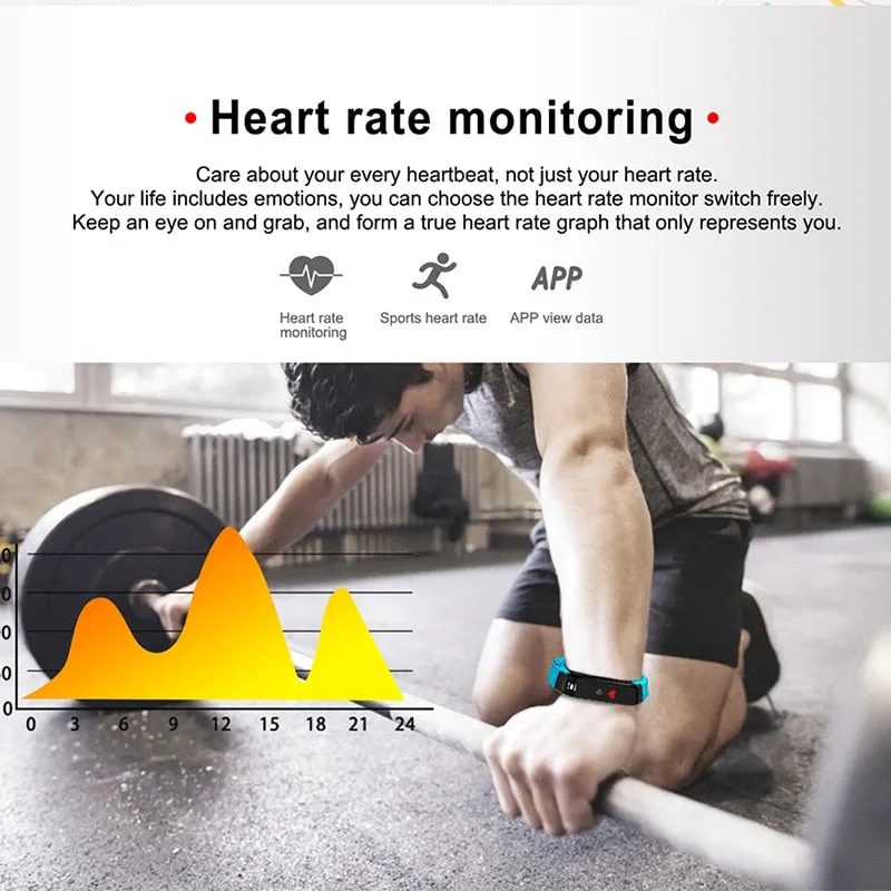 BANGWEI Fitness smart watch men Women Pedometer Heart Rate Monitor Waterproof IP67 Swimming Running Sports Watch For Android IOS