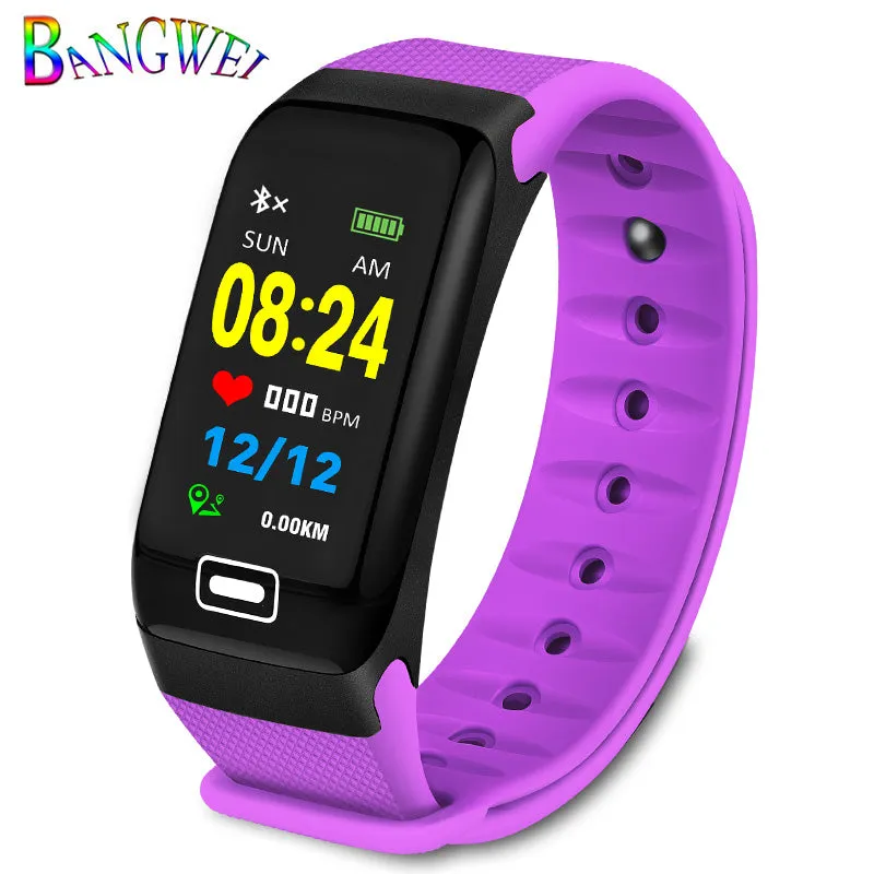 BANGWEI Fitness smart watch men Women Pedometer Heart Rate Monitor Waterproof IP67 Swimming Running Sports Watch For Android IOS