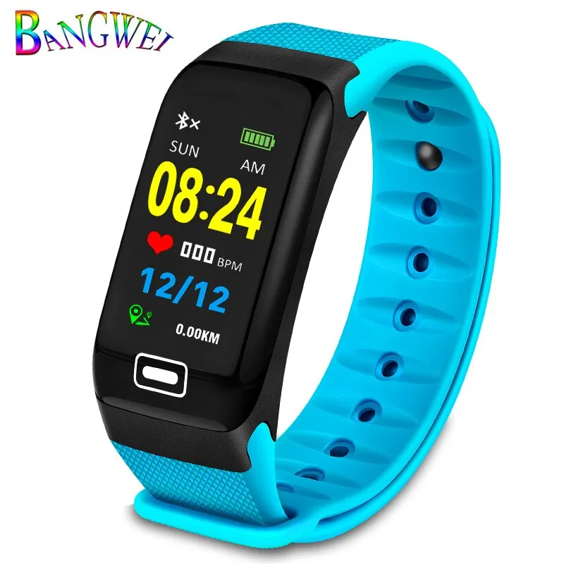 BANGWEI Fitness smart watch men Women Pedometer Heart Rate Monitor Waterproof IP67 Swimming Running Sports Watch For Android IOS