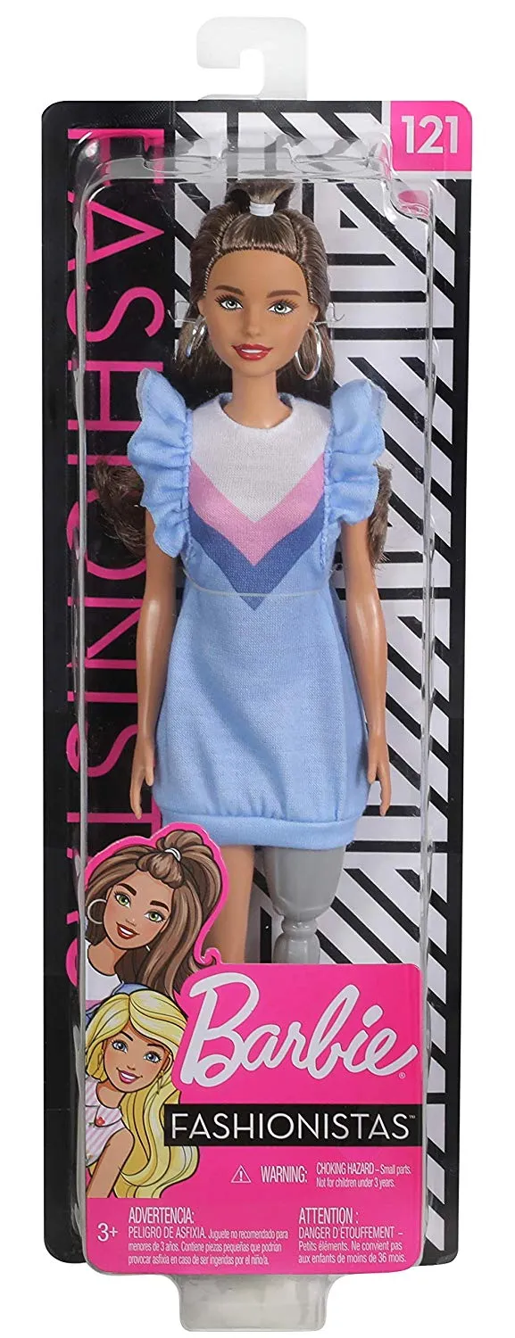 Barbie Fashionistas Doll Brunette Hair with Prosthetic Leg