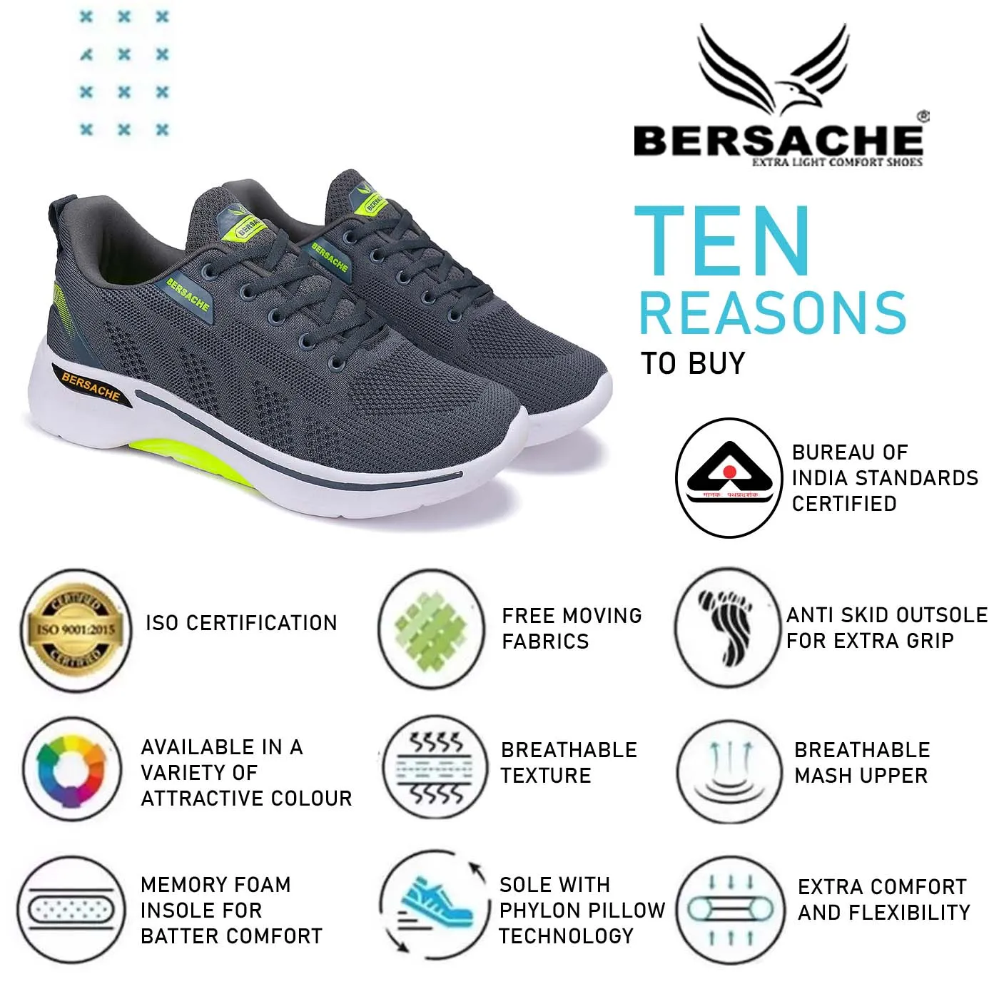 Bersache Lightweight Casual High Quality Sole For Men    -  7049