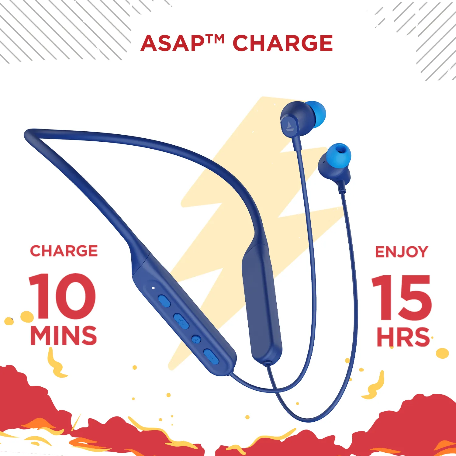 boAt Rockerz 378 | Wireless Bluetooth Earphones with Spatial Bionic Sound tuned by THX®, 10mm Drivers, 25HRS of Nonstop Playback