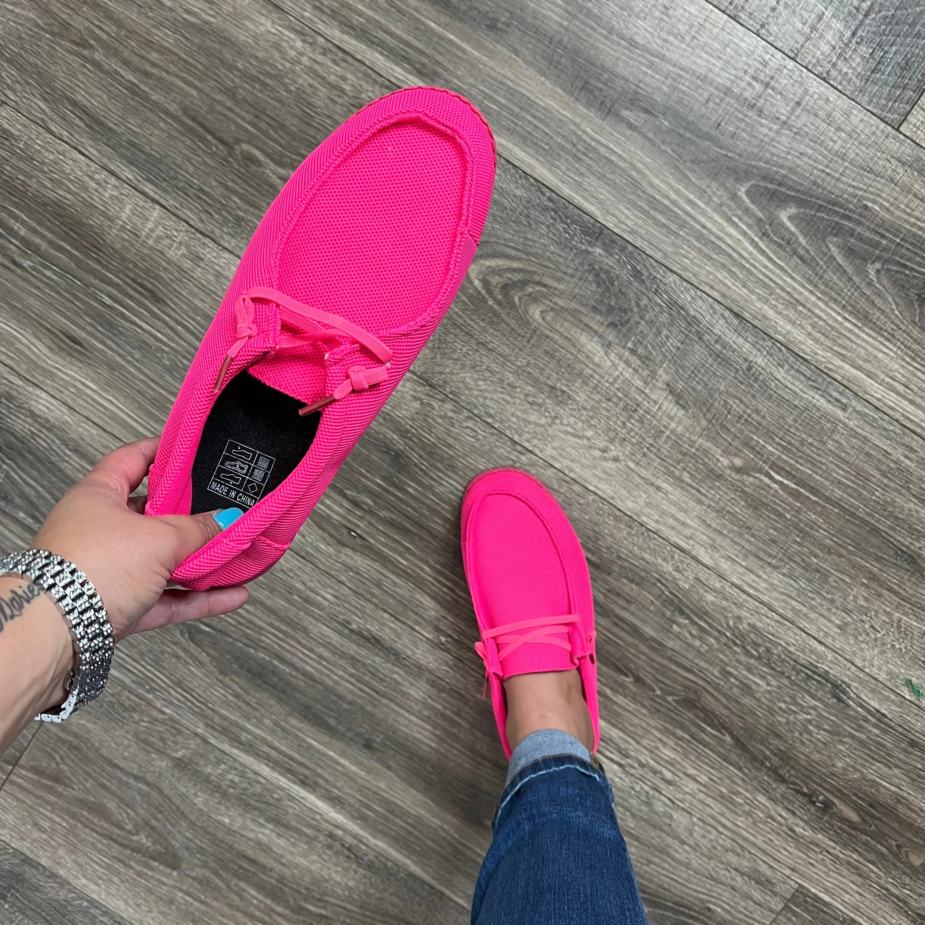 Custom Sneakers "Dude" Dupe (Hot Pink)