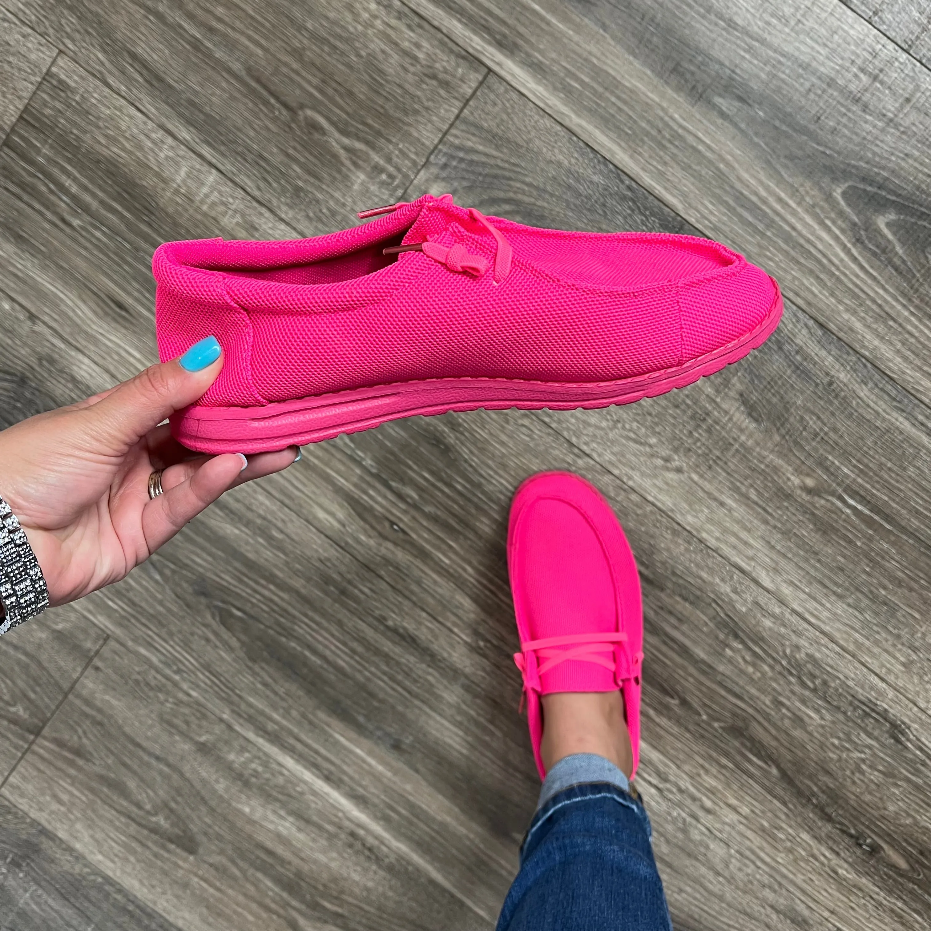 Custom Sneakers "Dude" Dupe (Hot Pink)