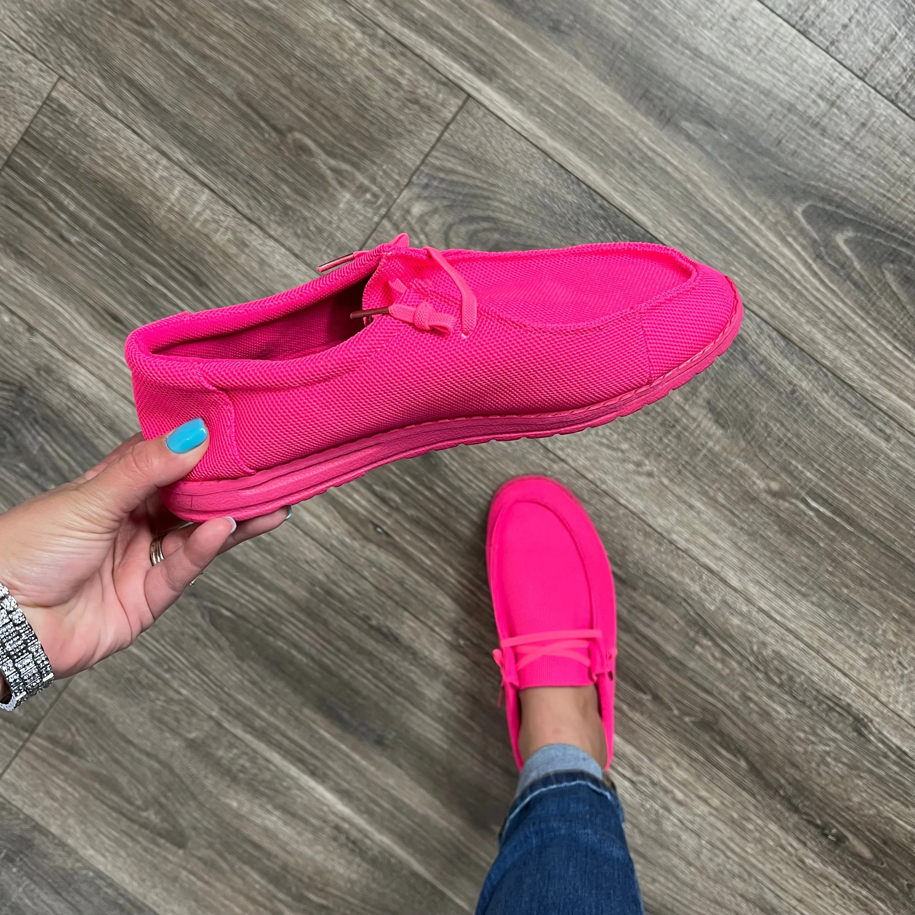 Custom Sneakers "Dude" Dupe (Hot Pink)