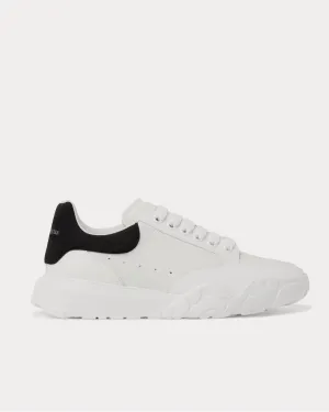 Exaggerated-Sole Suede-Trimmed Leather  White low top sneakers