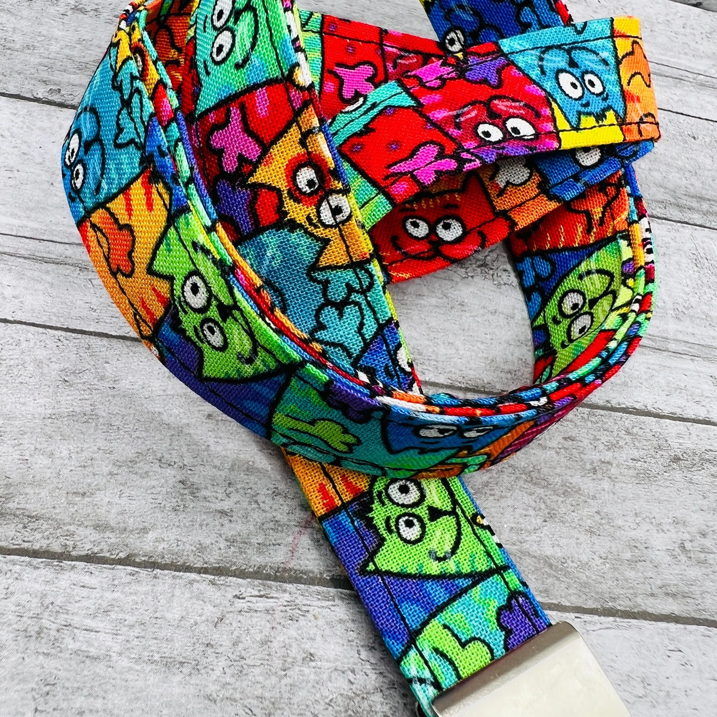 Fat Cartoon Cat Colorful 20" Lanyard