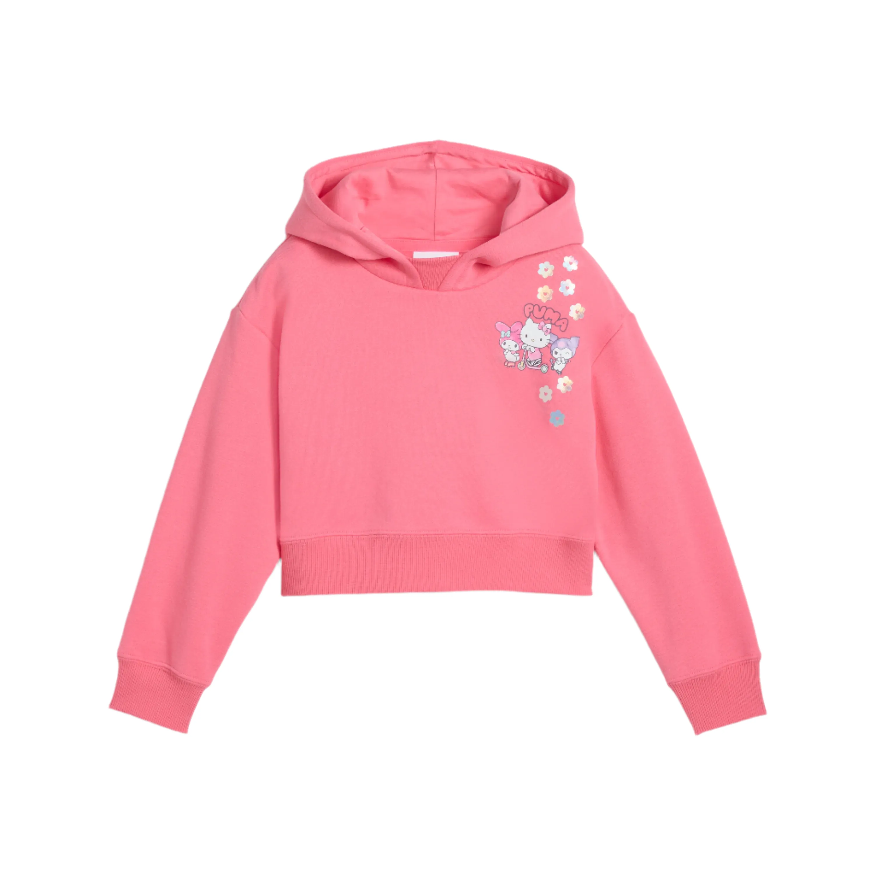 Hello Kitty and Friends x PUMA Kids Relaxed Cropped Graphic Hoodie (Magic Rose)