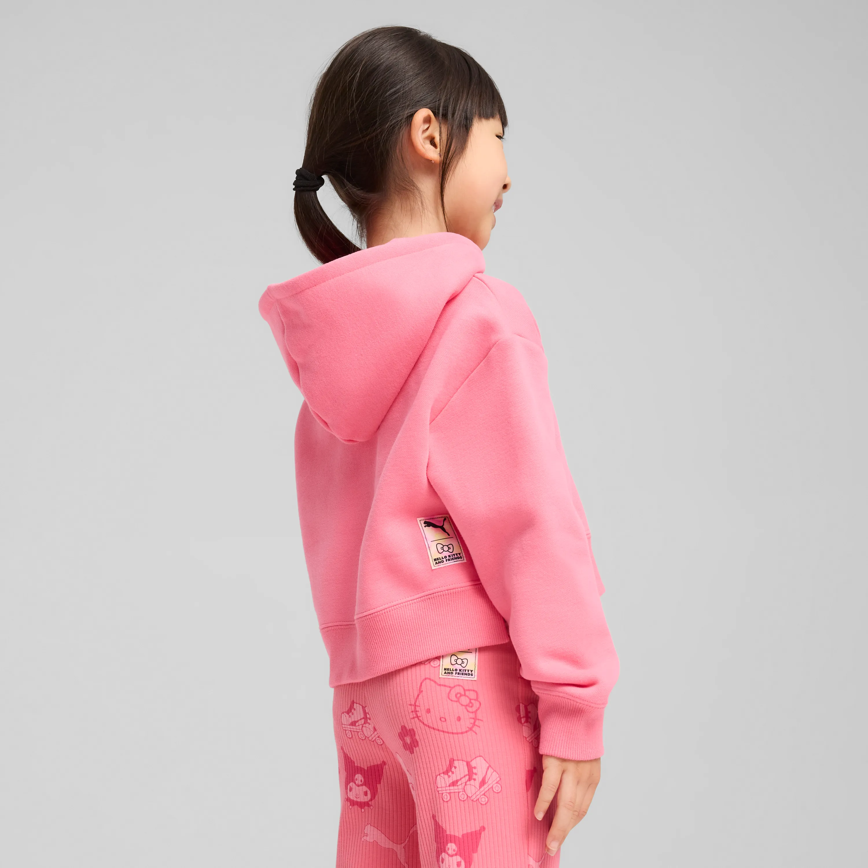 Hello Kitty and Friends x PUMA Kids Relaxed Cropped Graphic Hoodie (Magic Rose)