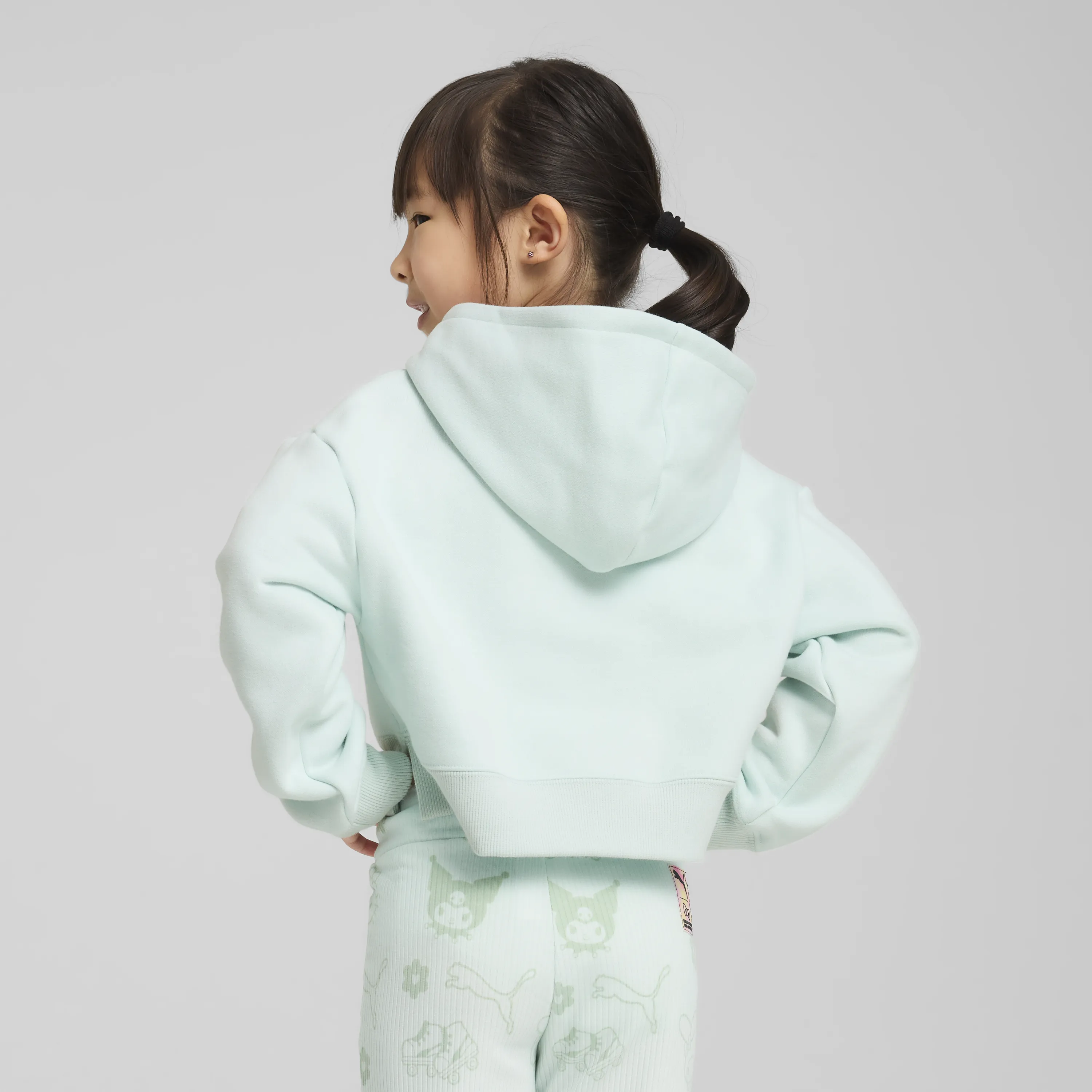Hello Kitty and Friends x PUMA Kids Relaxed Cropped Graphic Hoodie (Peaceful Blue)