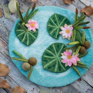 Lily Pad Pond Felt Habitat- Felt Mat (For Gus Mabel Tray)