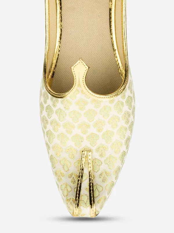 Men's Indian Ethnic Party Wear Multicolour Footwear - Desi Colour
