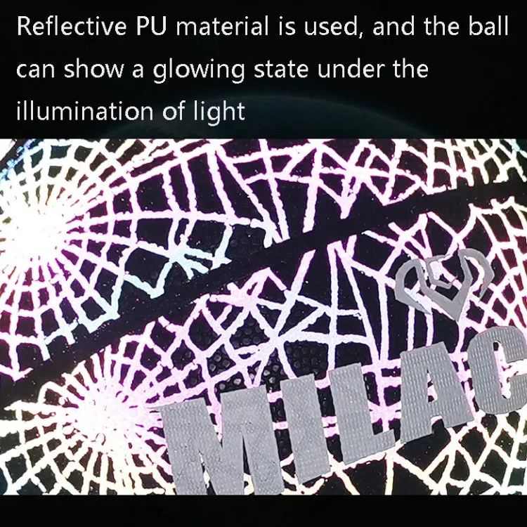 MILACHIC Number 7 Rainbow Reflective Cool Basketball(Spider Pattern 6735)