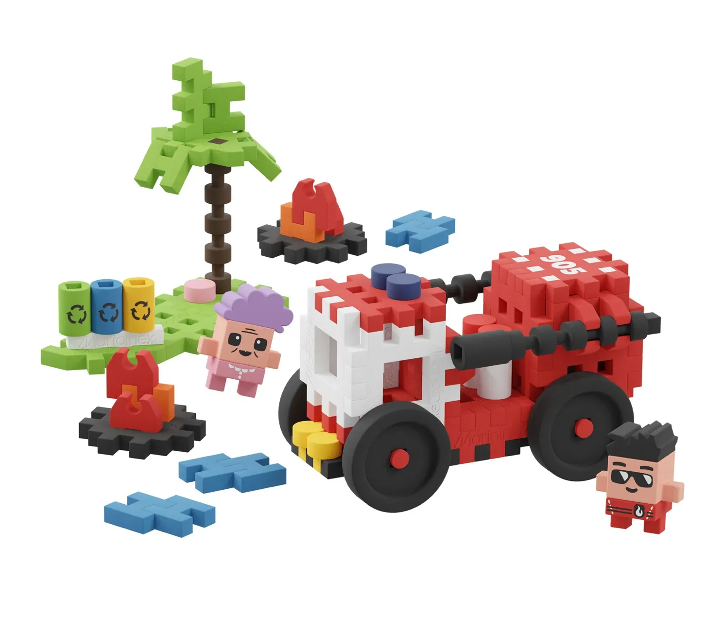 Mini Waffle City - Fire Truck | Marioinex