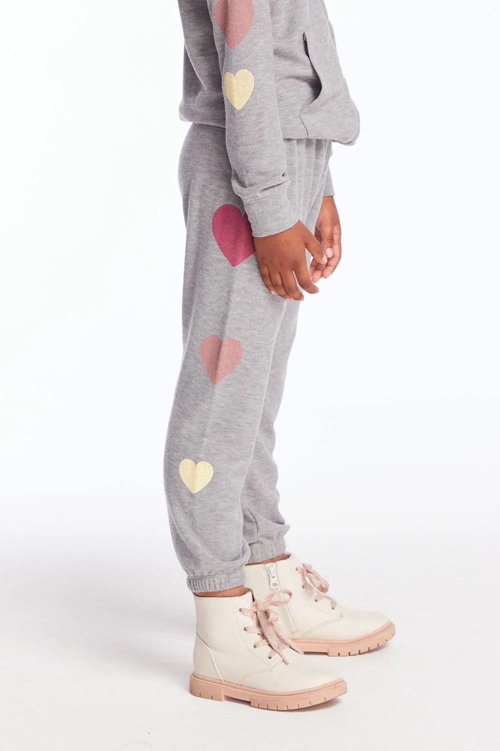 Multi Hearts Girls Sweatpants
