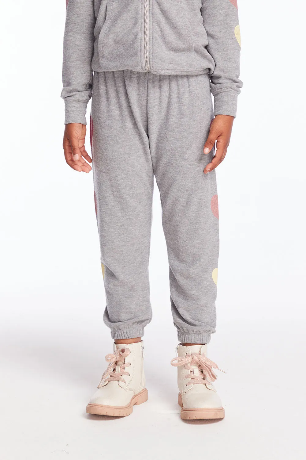 Multi Hearts Girls Sweatpants