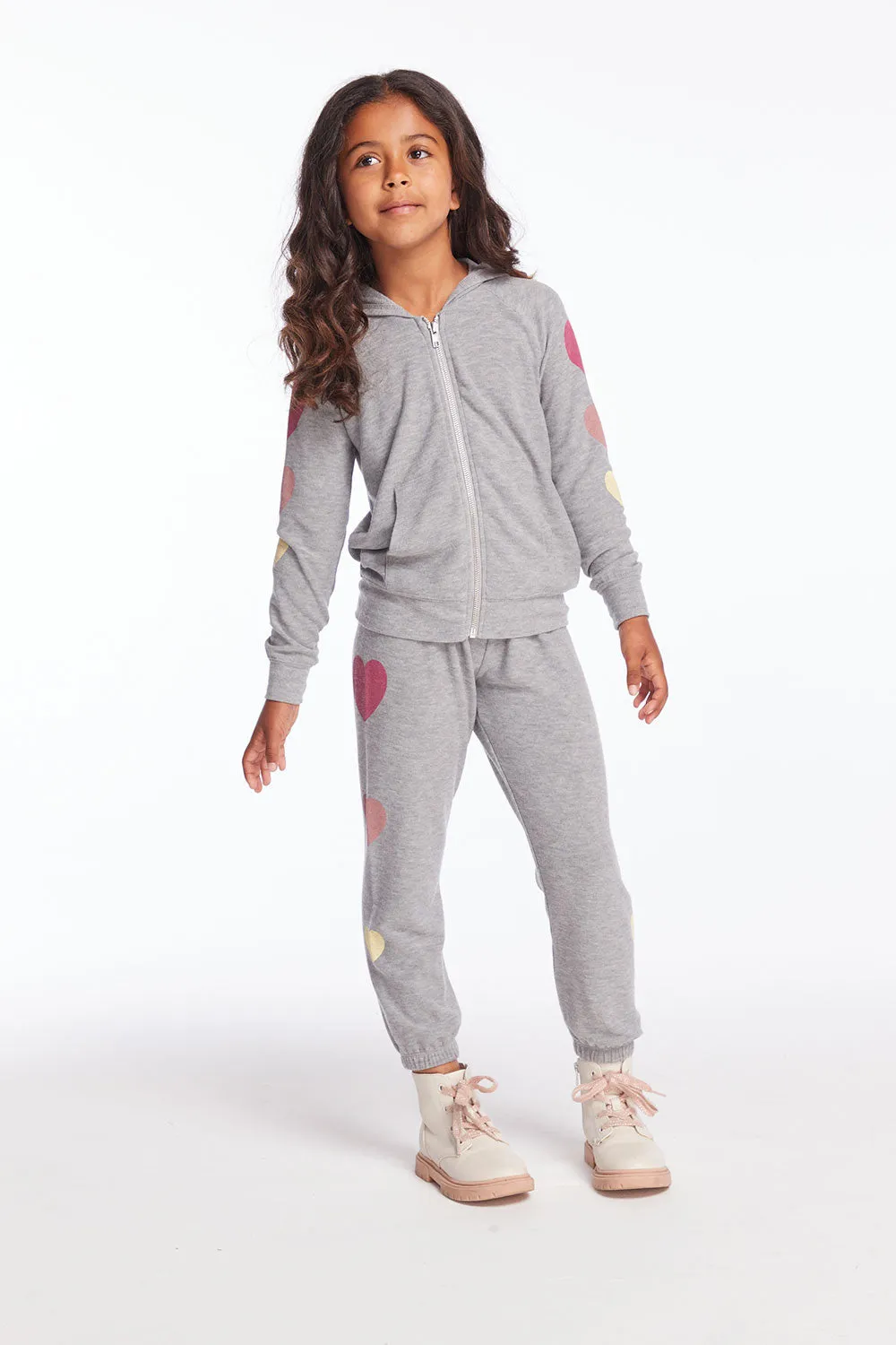 Multi Hearts Girls Sweatpants