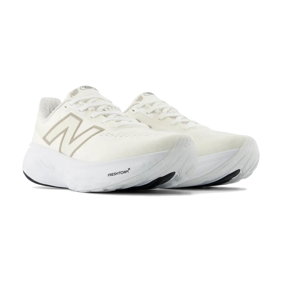 New Balance Women's Fresh Foam X 1080 v14 White/Light Gold Metallic/Sea Salt