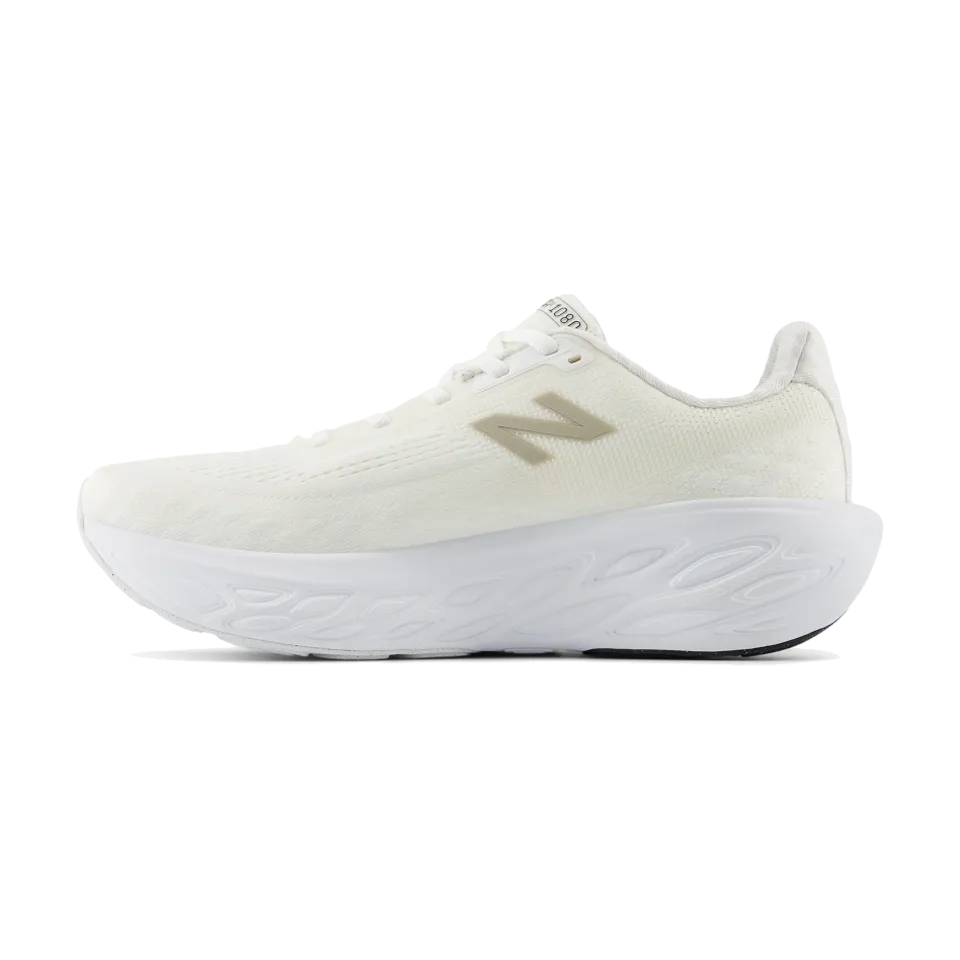 New Balance Women's Fresh Foam X 1080 v14 White/Light Gold Metallic/Sea Salt
