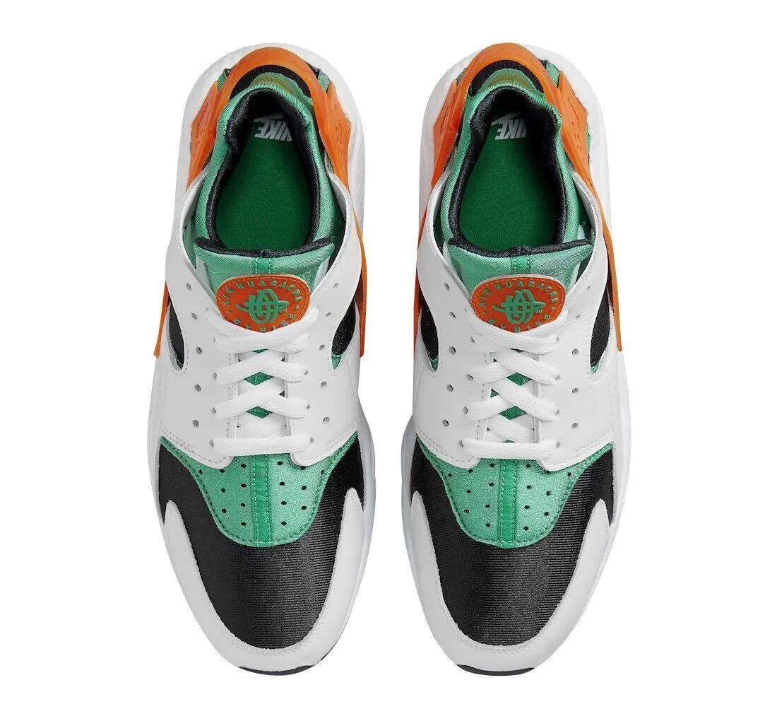 Nike Air Huarache DD1068-111 Men's White Orange Green Running Sneaker Shoes D113