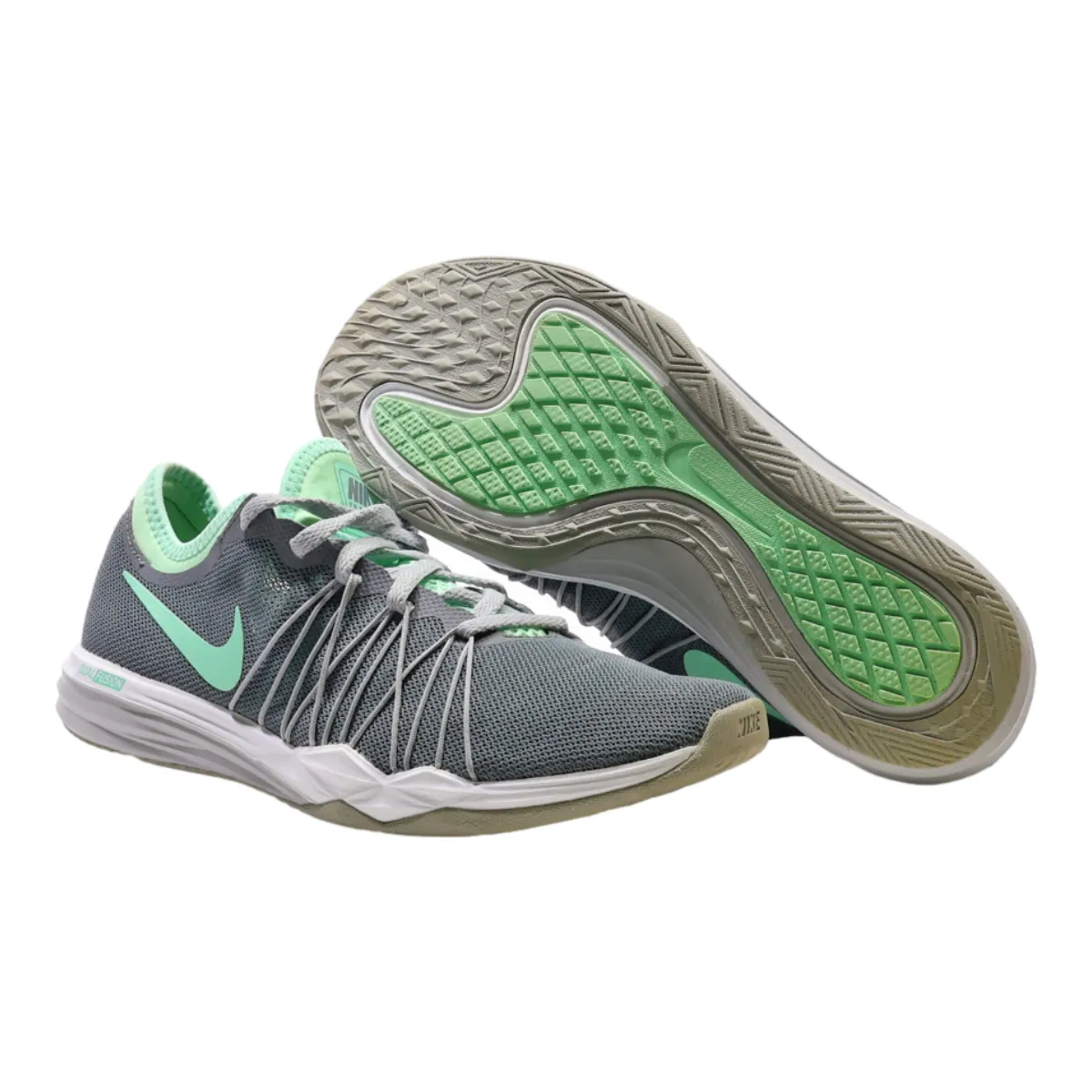 NIKE Low Top Trainers Grey Synthetic Womens UK 6