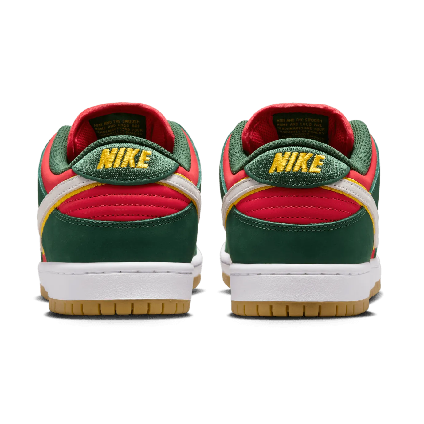 Nike SB Dunk Low Pro Premium "Supersonics" Skateboard Shoe - Fir/White-University Gold-Fire Red