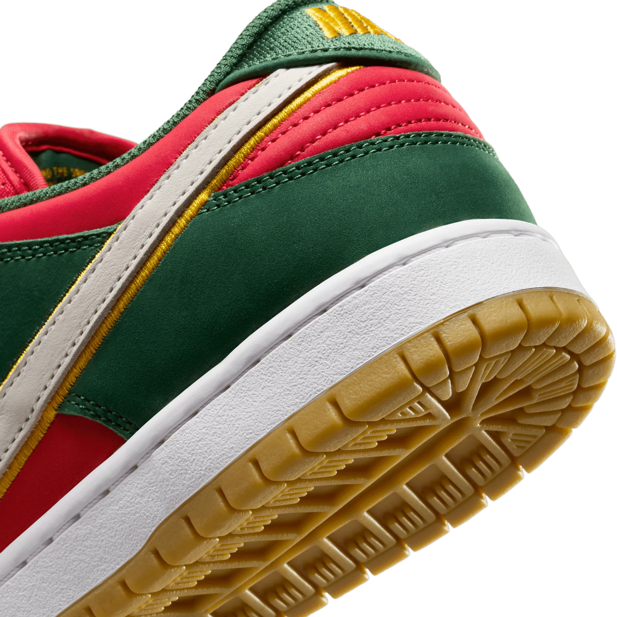 Nike SB Dunk Low Pro Premium "Supersonics" Skateboard Shoe - Fir/White-University Gold-Fire Red