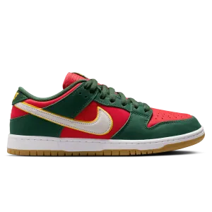 Nike SB Dunk Low Pro Premium "Supersonics" Skateboard Shoe - Fir/White-University Gold-Fire Red
