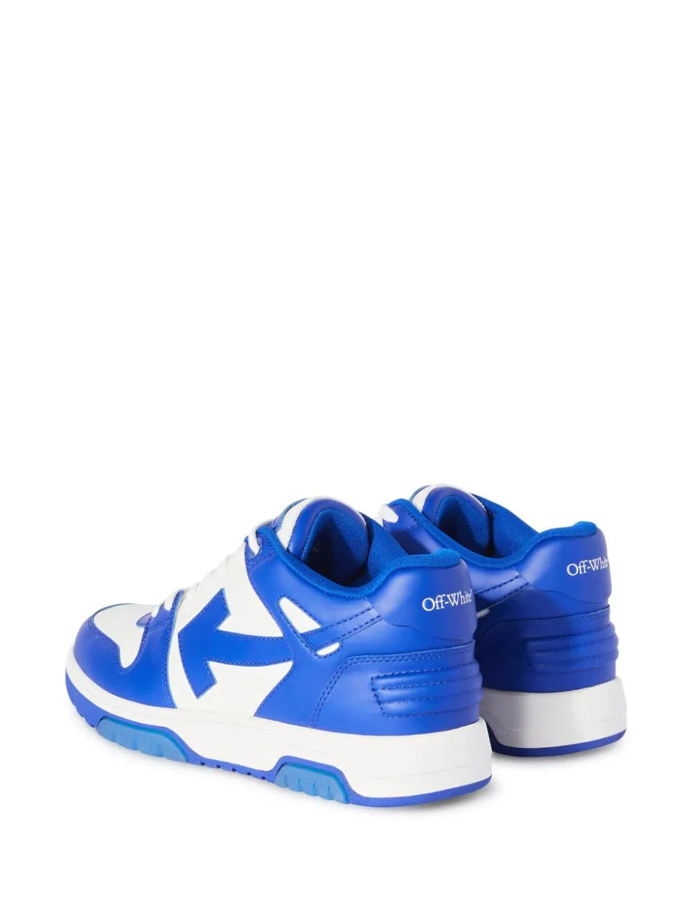 OFF-WHITE Out Of Office Low Top Leather Sneakers White Blue