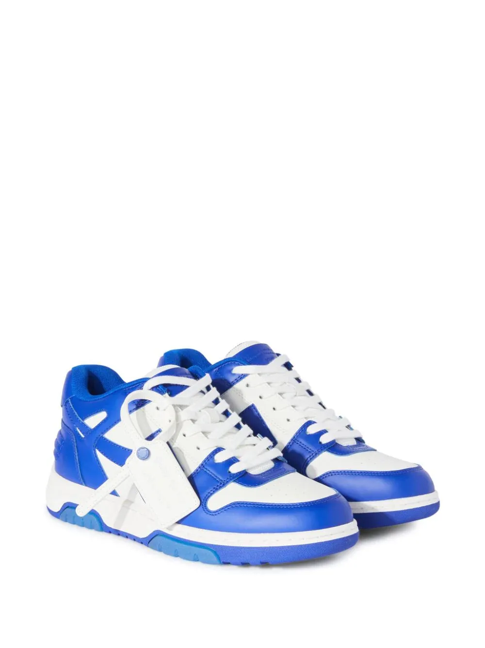 OFF-WHITE Out Of Office Low Top Leather Sneakers White Blue