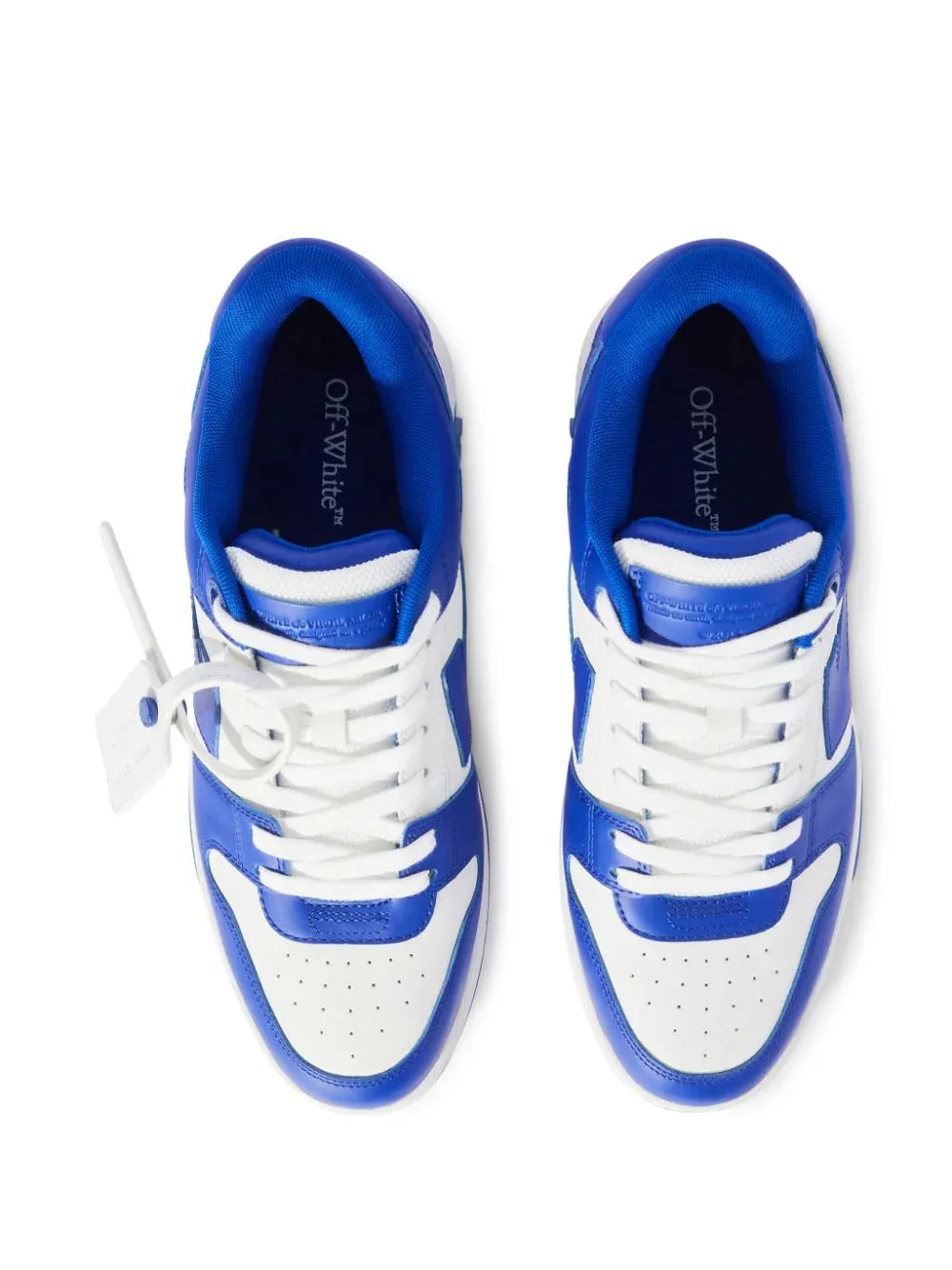 OFF-WHITE Out Of Office Low Top Leather Sneakers White Blue