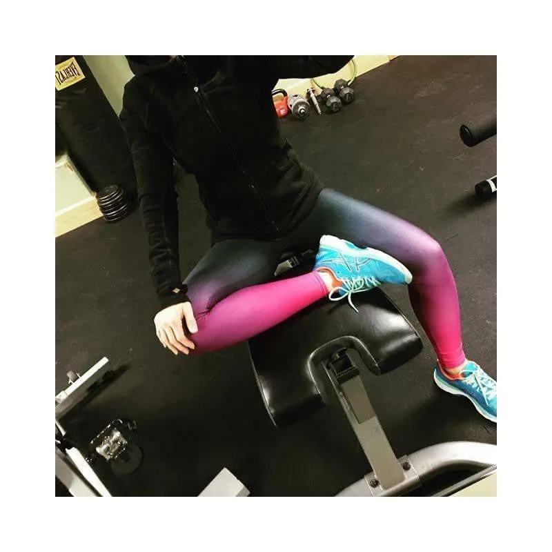 Ombre Black to Pink Leggings