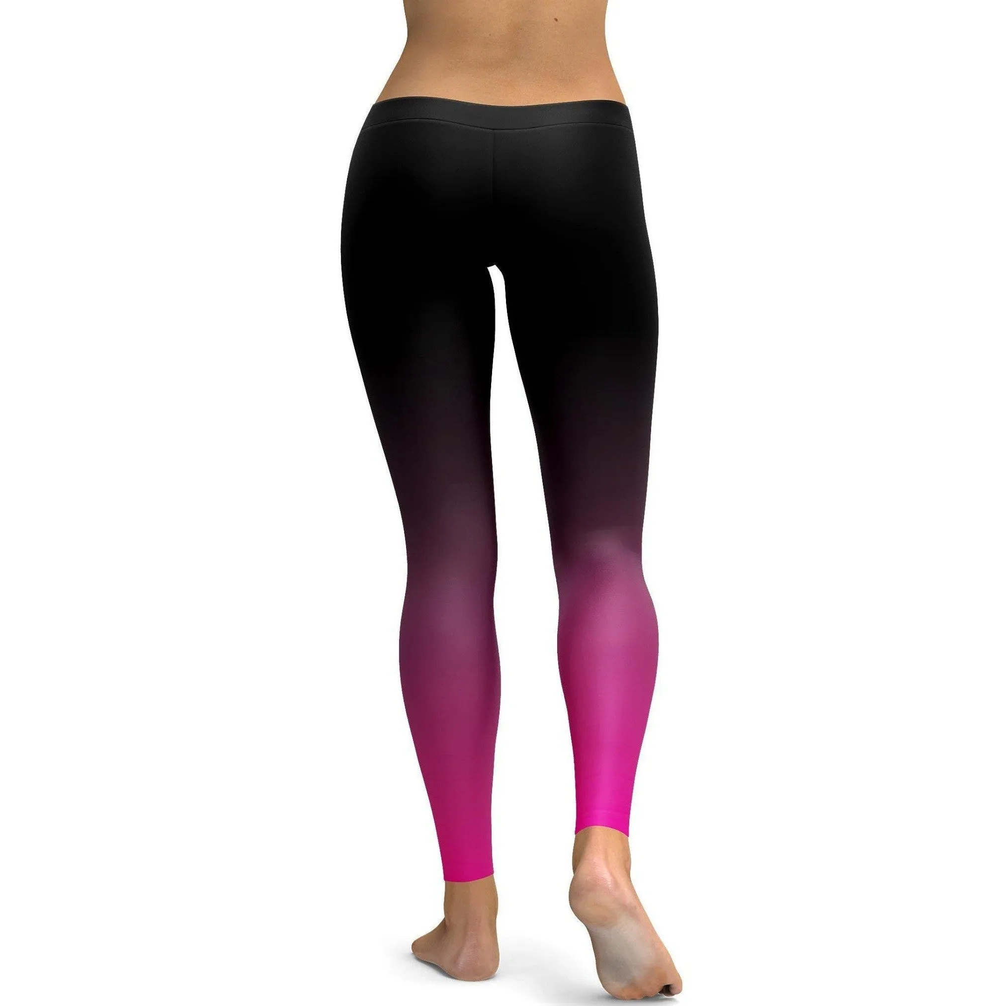 Ombre Black to Pink Leggings
