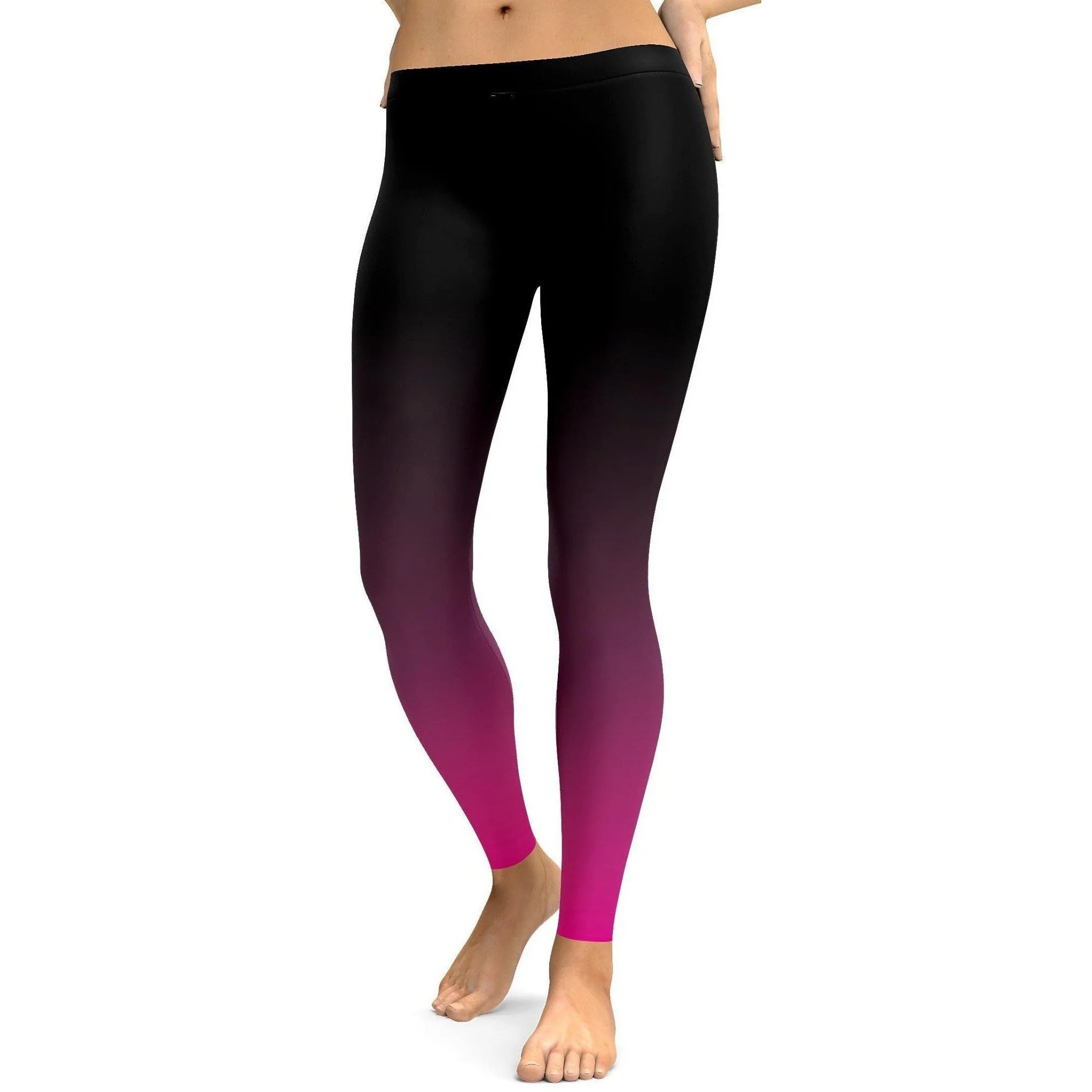 Ombre Black to Pink Leggings