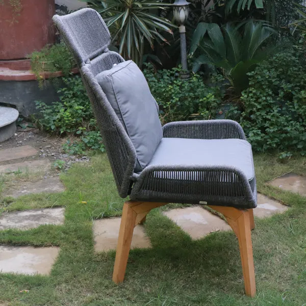 Outdoor Furniture Braid and Rope Heigh Back Chair,Lazy Chair, Rest Chair, Easy Chair, ocassional chair - Clove -Prime - Ready Stock Sale