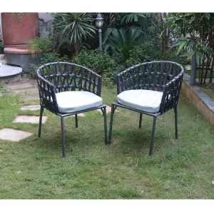 Outdoor Furniture Braided & Rope Coffee Set - Regency - Ready Stock Sale