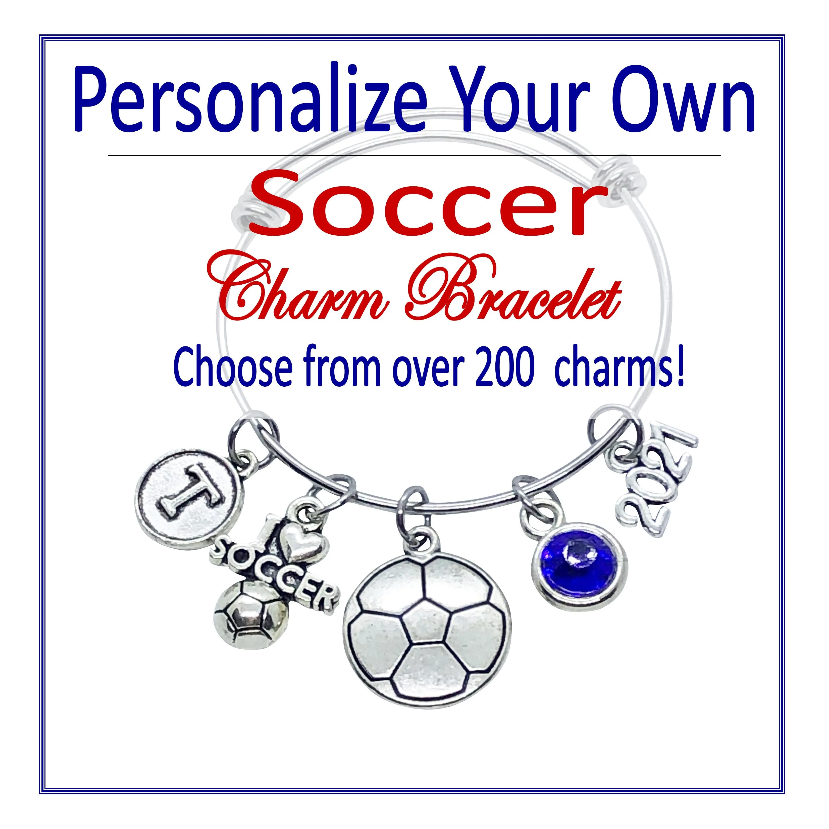 Personalize Your Own Soccer Charm Bracelet
