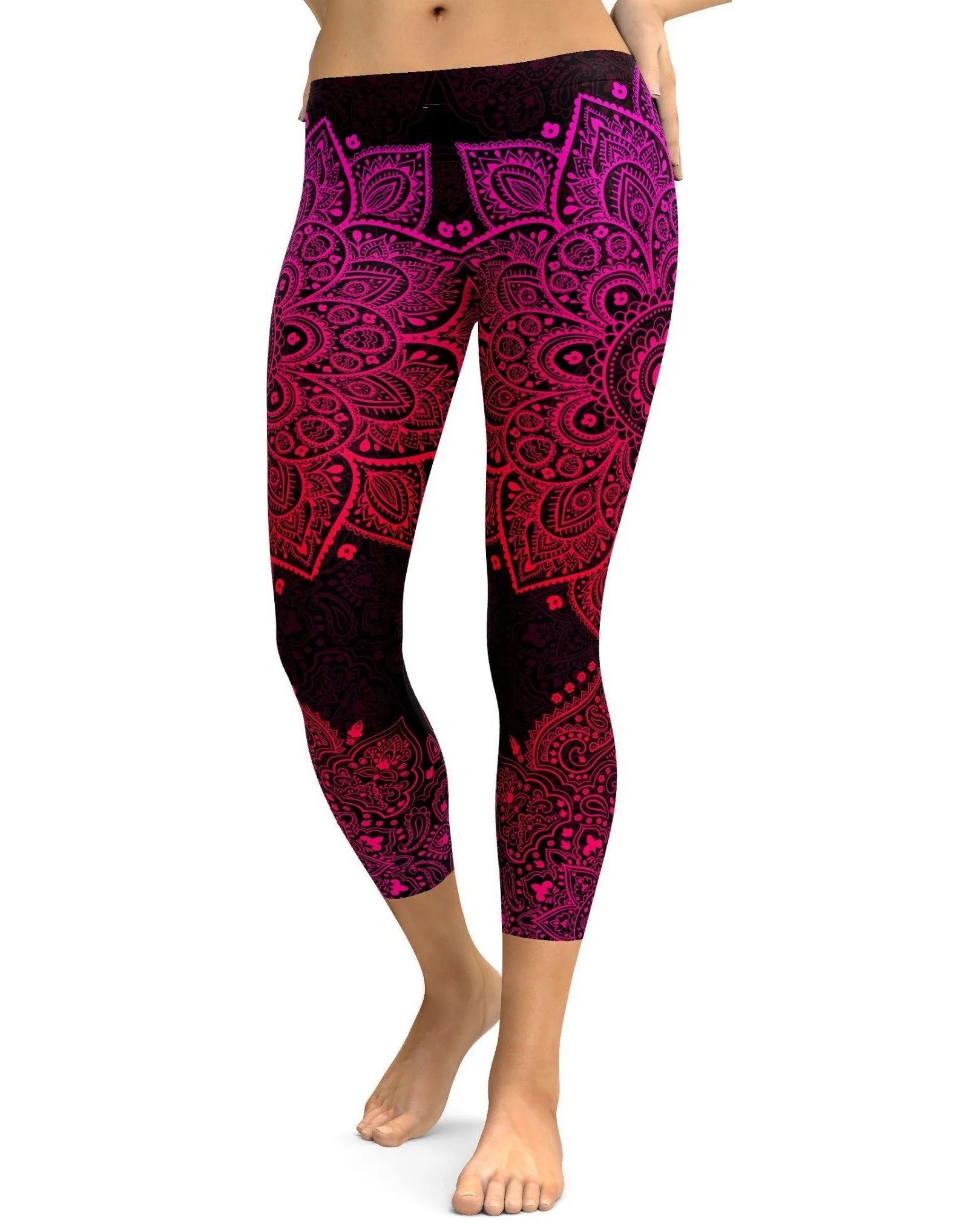 Pink Mandala Capris