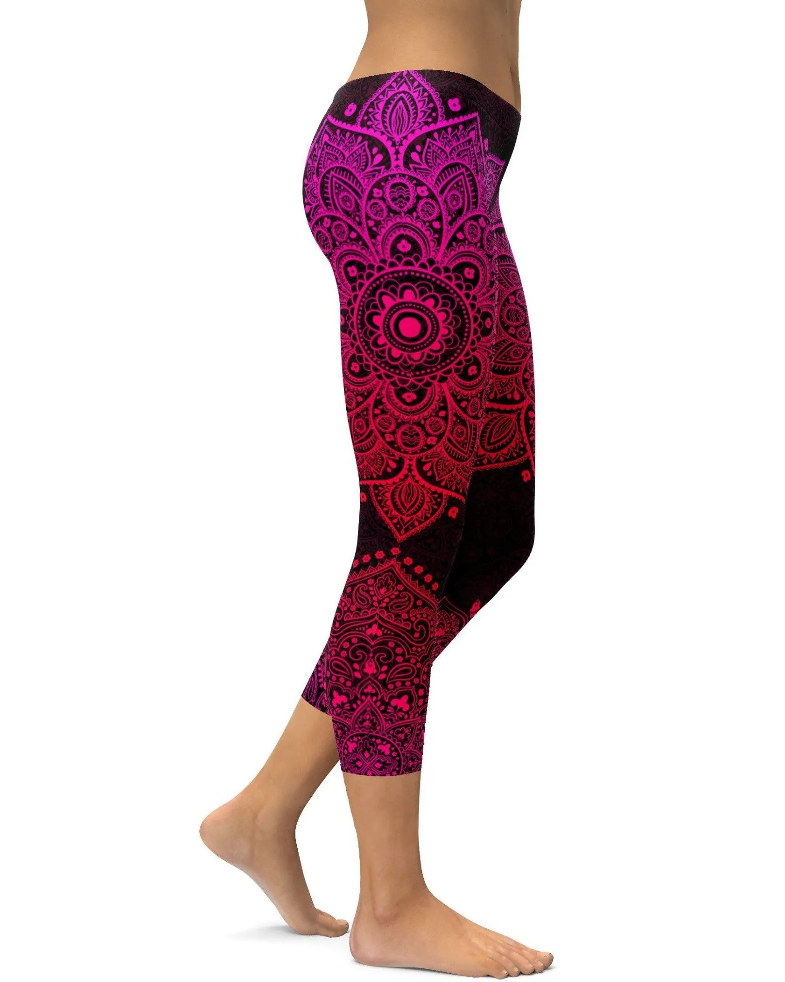 Pink Mandala Capris